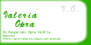 valeria opra business card